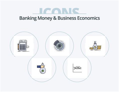 Banking Money And Business Economics Line Filled Icon Pack 5 Icon