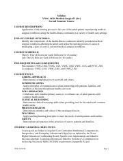 Syllabus Nursing Docx Syllabus Vnsg Medical Surgical I Cr