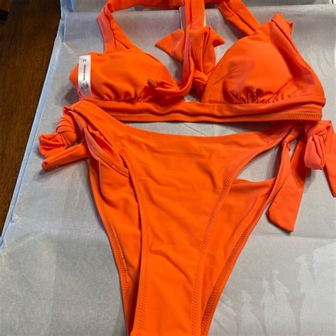 Beachsissi Swim Beachsissi Solid Colored Halter Knoted Bikini Set