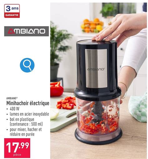 AMBIANO Minihachoir électrique 400W promotie bij ALDI