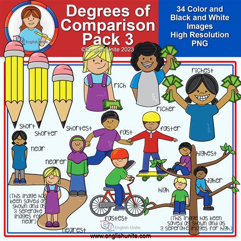 Clip Art - Degrees of Comparison Pack 3 | Made By Teachers