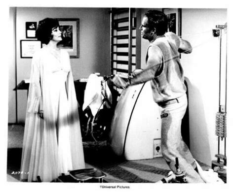 Earthquake 1974 Original 8x10 Photo Charlton Heston Works Out Ava Gardner Looks Ebay