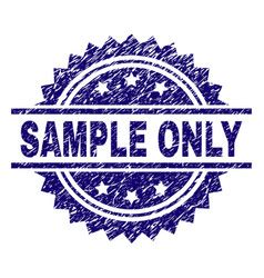 Scratched Sample Only Rectangle Stamp Royalty Free Vector