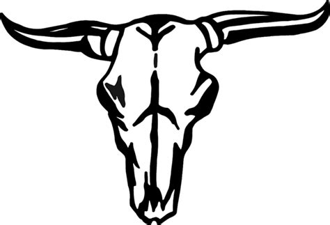 Bull Skull Outline Clipart Best