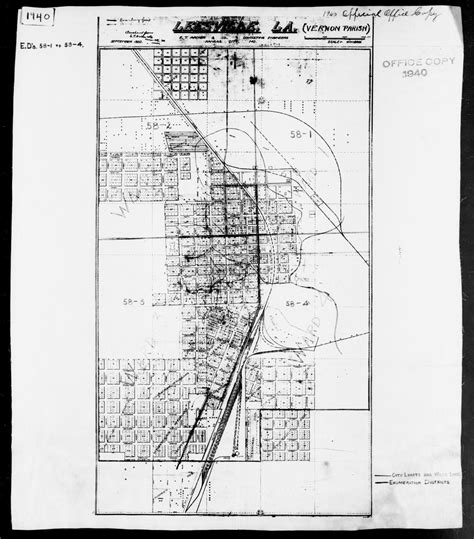 1940 Census Enumeration District Maps - Louisiana (LA) - Vernon Parish