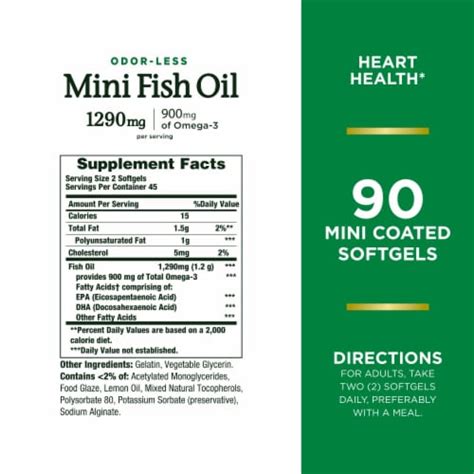 Nature S Bounty Mini Fish Oil Odorless Supports Heart Health Softgels