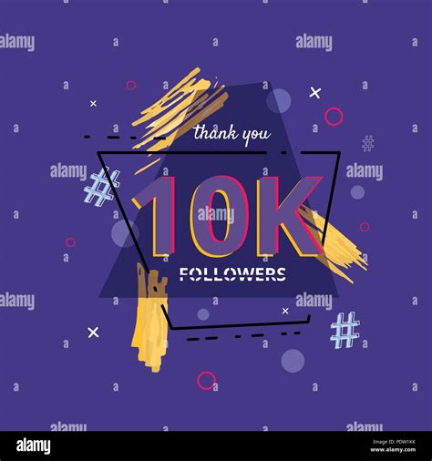 10k Followers Thank You Post With Decoration 10000 Subscribers Banner