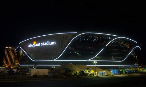 Allegiant Stadium Light Ribbons Illuminate Las Vegas Sky — Video