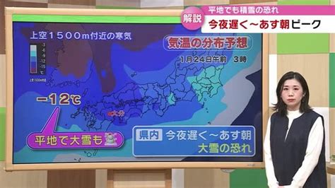 雪のピークは今夜遅くから24日朝にかけて 局地的に雪強まり、平野部でも積雪の恐れ 大分（2024年1月23日掲載）｜tos News Nnn