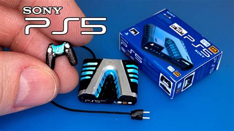 How To Make A Mini Sony Ps 5 Unboxing Diy Dollhouse Accessories