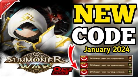 New Summoners War Promo Code January Code Summoners War