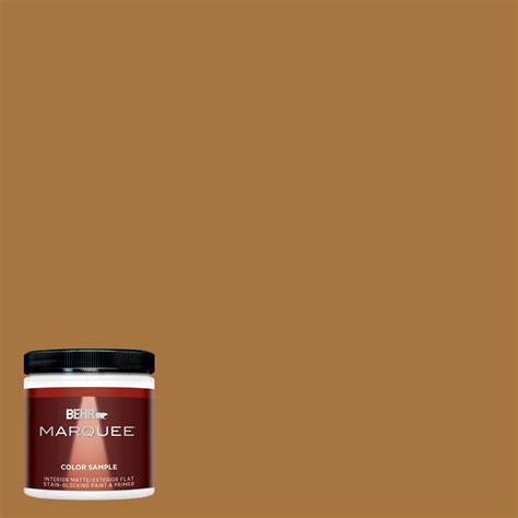 BEHR MARQUEE 8 oz. #MQ4-6 Invitation Gold Interior/Exterior Paint ...