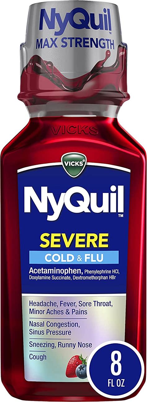 Amazon Vicks Nyquil Severe Cold Flu Nighttime Relief Berry