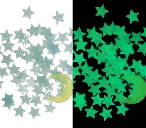 Stickonn Sparkle Pvc Fluorescent Glow In The Dark Star Wall Sticker