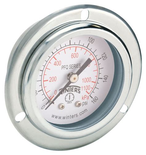 Winters Front Flange To Psi Panel Mount Pressure Gauge