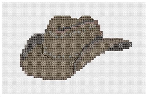 Cowboy Hat Cross Stitch Design Etsy