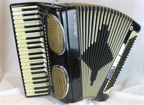 Black Excelsior Accordiana Piano Accordion Lmh