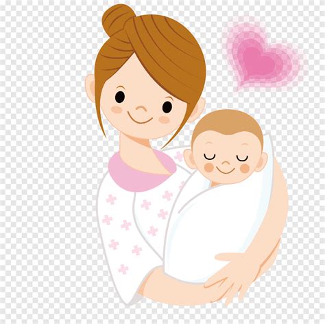 Infant M Cartoon M Holding A Baby Woman Carrying Baby Animated