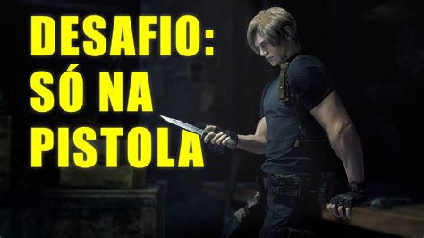 RE4 REMAKE Desafio Zerando Só Na Pistola E Faca Melhores momentos