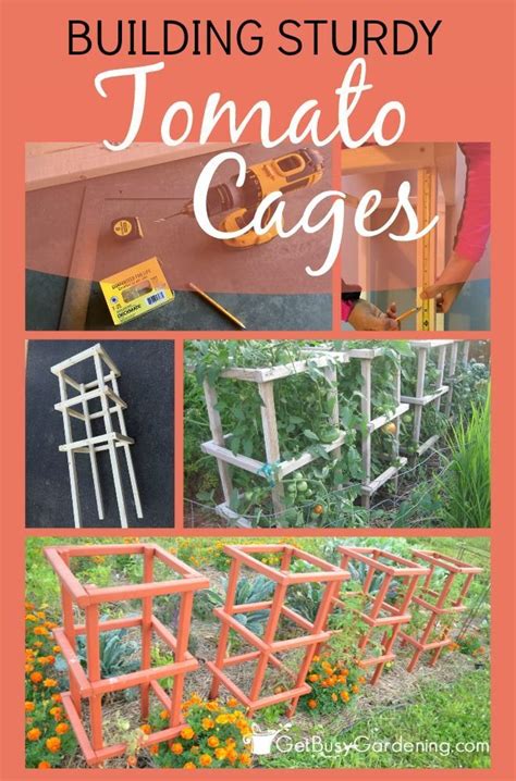 How To Make Sturdy Diy Wooden Tomato Cages Get Busy Gardening Tomato Cages Flower Gardening