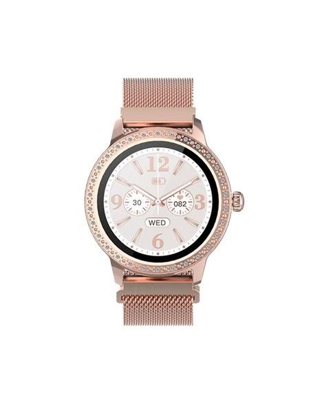 Denver SW 360RO Reloj Smartwatch con Correa Metálica y Pulsómetro Rose