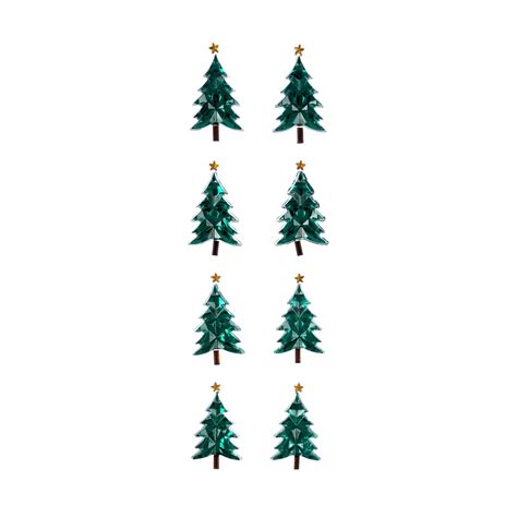 Christmas Tree Gem Stickers 8 Pack Hobbycraft