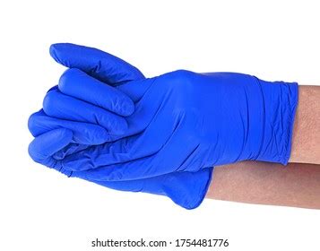 Hands Medic Wearing Blue Latex Gloves Stock Photo 1754481776 Shutterstock