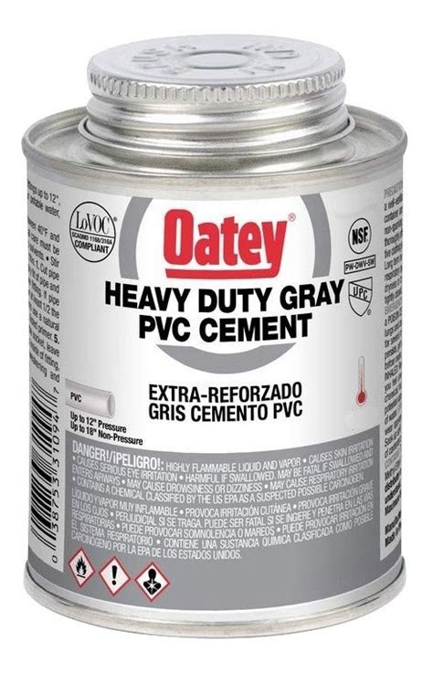 Pegamento Pvc Extrareforzado Oatey Gris 31095 500ml 11100540 Meses