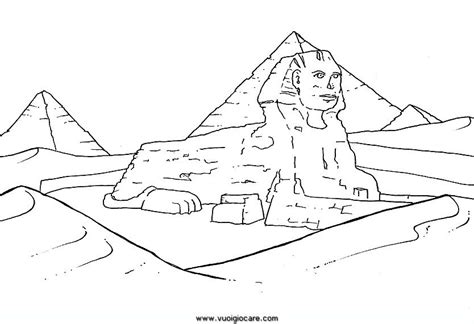 Great Sphinx Of Giza Drawings Sketch Coloring Page