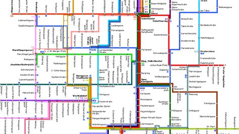 Straßenbahn Netzplan und Fahrplan aller Linien in Wien