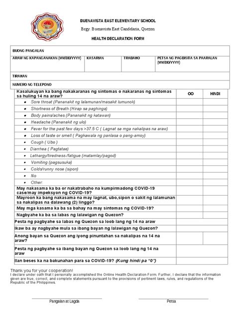 Bees Health Declaration Form 2022 Pdf