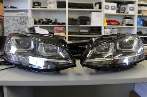 Volkswagen Golf 7 Bi Xenon Headlights RHD VW OEM Genuine Headlight Left