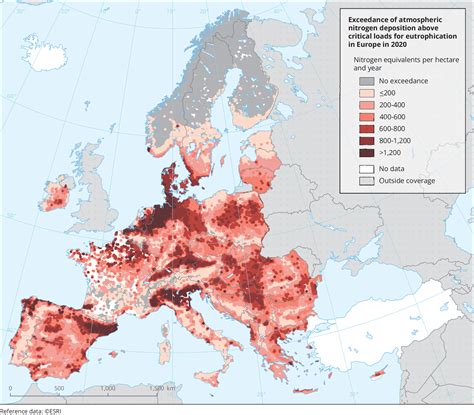 Notes The Map Shows Areas Where Critical Loads Are Not Exceeded Grey