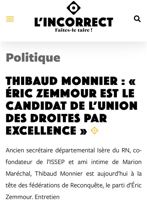 Thibaut Monnier on Twitter La candidature la mieux placée est celle