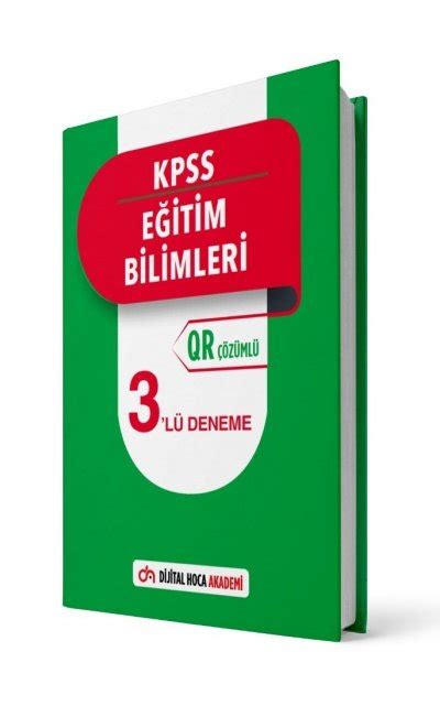 2022 KPSS Eğitim Bilimleri QR Çözümlü 3 Deneme Dijital Hoca Akademi