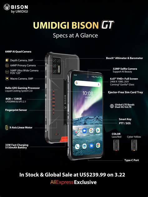 Umidigi BISON GT Goes Official With Helio G95 64MP Quad Camera And