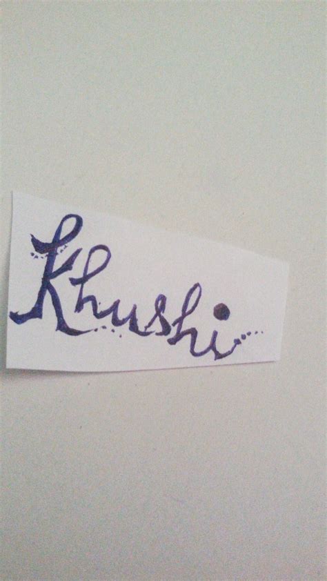 Khushi Name Written In Stylish Name Writing Calligraphy Names