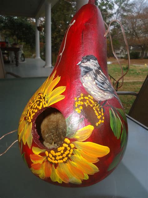 Chickadee Gourd Painted By Susan In 2024 Painted Gourds Hand Painted