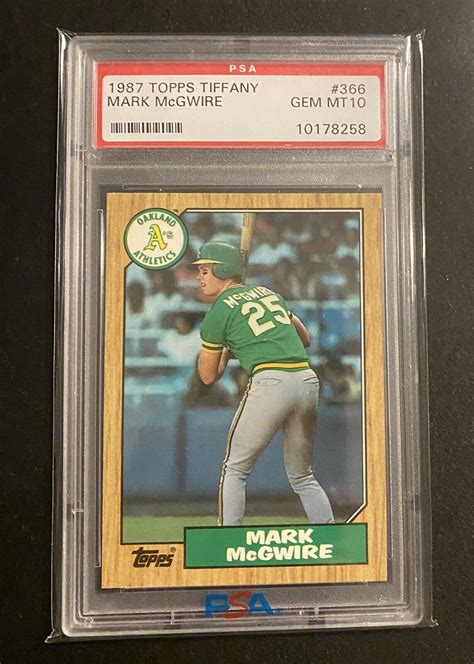 Mark Mcgwire 366 1987 Topps Tiffany PSA 10 EBay