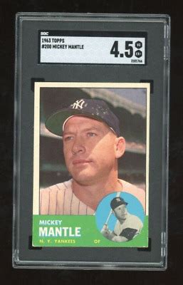 1963 Topps 200 Mickey Mantle SGC 4 5 Baseball Card HOF EBay