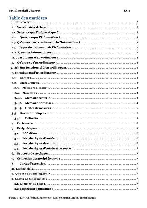 SOLUTION Chapitre 1 Environnement Mat Riel Et Logiciel D Un Syst Me