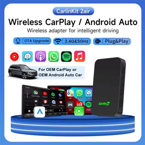 Carlinkit Wireless Carplay Android Auto Box Attivatore Lettore Auto