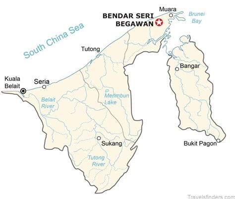 Bandar Seri Begawan Travel Guide Map - TravelsFinders.Com