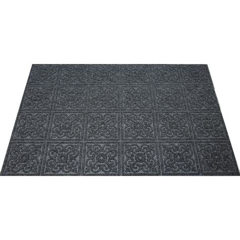 Dark Grey Medallion 24 In X 36 In Door Mat At23dgm The Home Depot