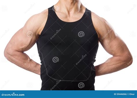 Muscular Man Isolated On The White Background Stock Photo Image Of