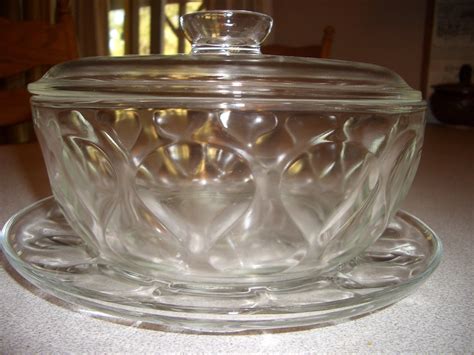 Vintage Clear Glass Pyrex Ovenware Teardrop Casserole Dish