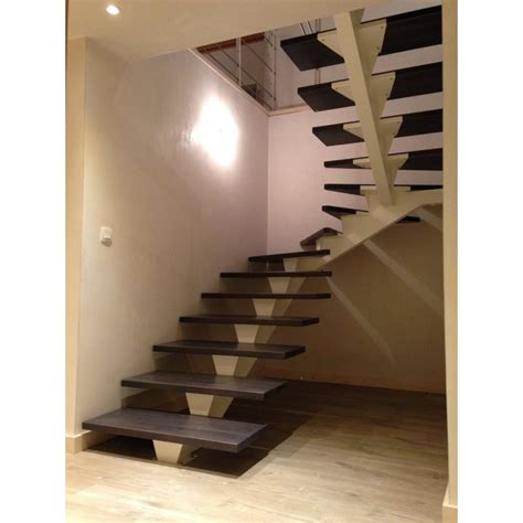 Escalier Double Quart Tournant Metal Limon Central