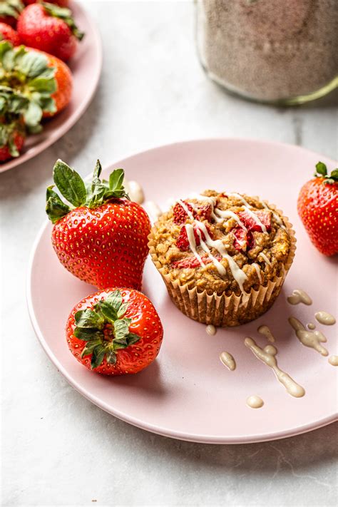 Easy Vegan Strawberry Banana Muffins Gluten Free Recipe Veeg