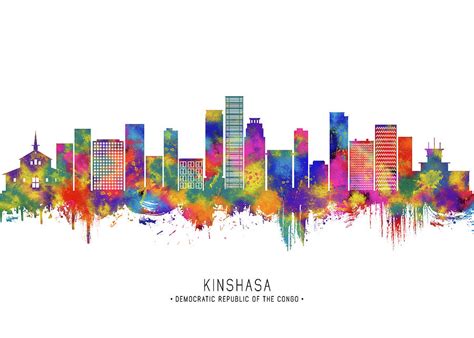 Kinshasa DR Congo Skyline Digital Art by NextWay Art - Fine Art America