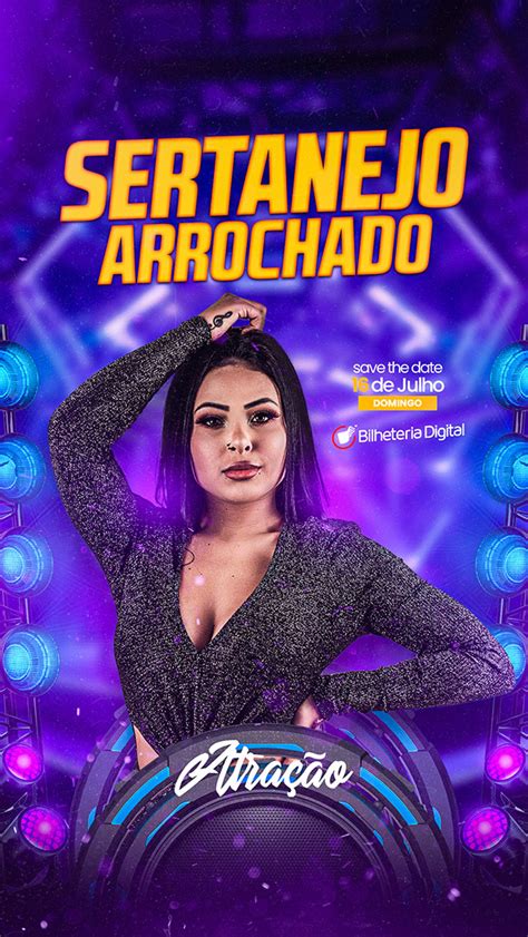 Flyer Sertanejo Arrochado Story Social Media PSD Editável download